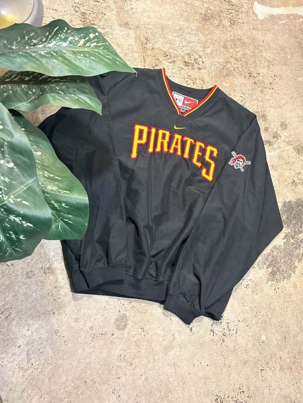 Nike MLB Pittsburgh Pirates Pullover Windbreaker Size M Black